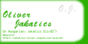 oliver jakatics business card